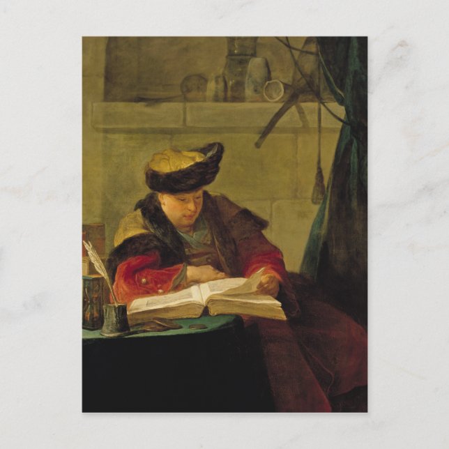 Cartão Postal Químico em seu laboratório (Frente)