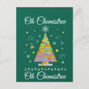 Cartão Postal Quimistree Colorful Periódicos de Elementos de Mes