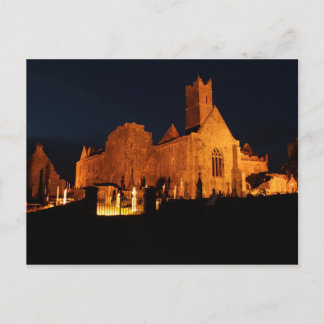 Cartão Postal Quin Abbey at night