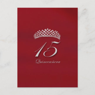 Cartão Postal Quinceañera para o 15