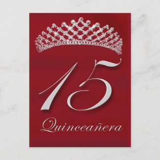 Cartão Postal Quinceañera para o 15