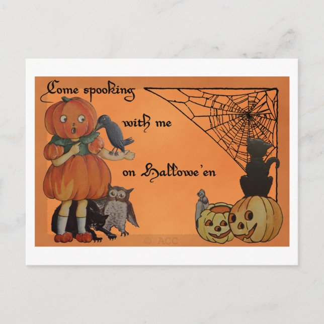 Cartão Postal Quirky Halloween (Frente)