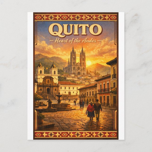 Cartão Postal QUITO – Coração dos Andes (Frente)