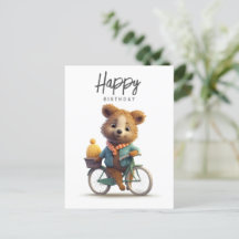 Quokka fofa de bicicleta, Feliz Aniversário 