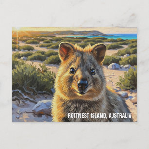 Cartão Postal Quokka na Ilha Rottnest na Austrália