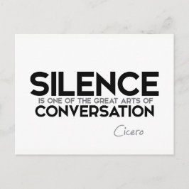 Cartão Postal QUOTAS: Cícero: Silêncio, conversa