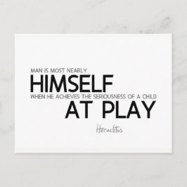 Cartão Postal QUOTAS: Heraclitus: Criança em jogo