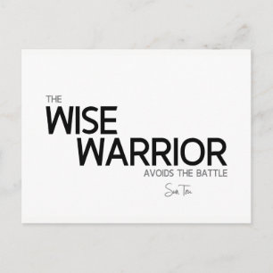 Cartão Postal QUOTAS: Sun Tzu: Guerreiro sábio