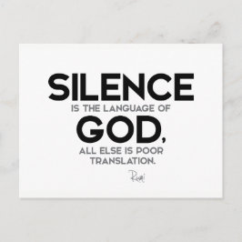 Cartão Postal QUOTES: Rumi: Silence: Language of God
