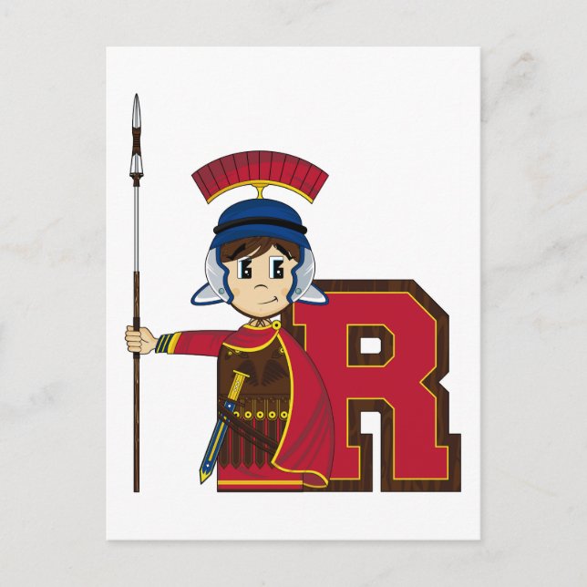 Cartão Postal R é para Soldado Romano (Frente)