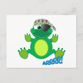 Cartão Postal Rã-pirata de Cute Goofkins