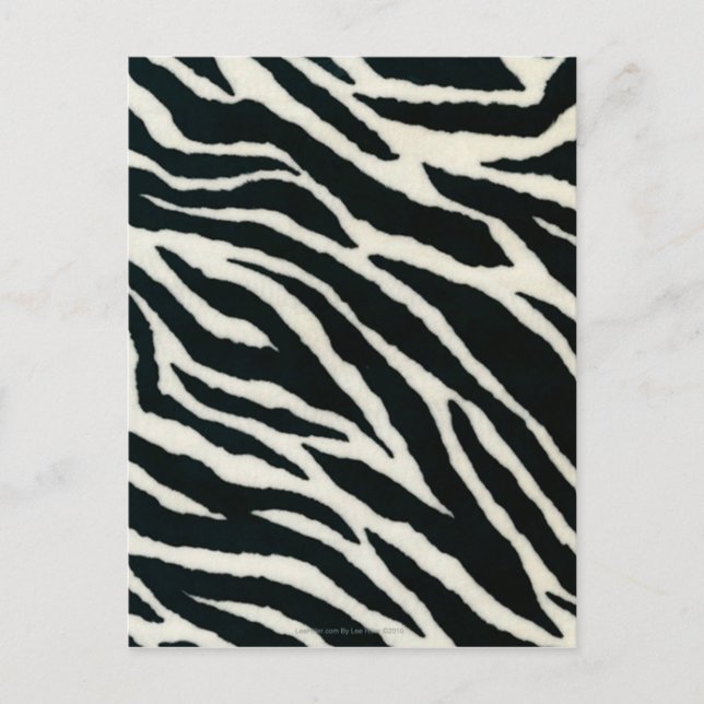 Cartão Postal RAB Rockabilly Estampa de Zebra Preto & Branco (Frente)