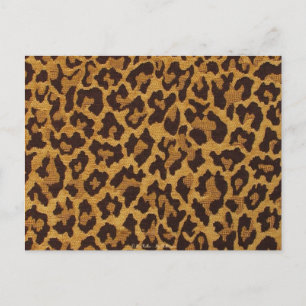 Cartão Postal RAB Rockabilly Leopard Print Brown Dourado