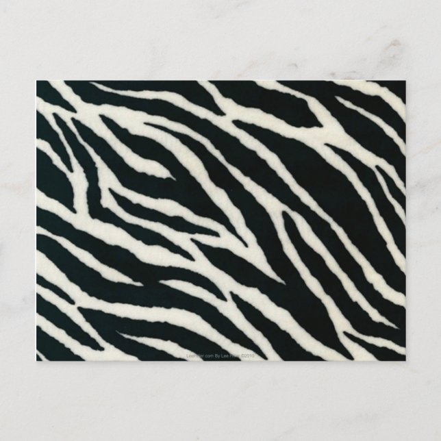 Cartão Postal RAB Rockabilly Zebra Imprime Preto e Branco (Frente)