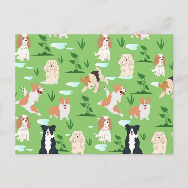 Cartão Postal Rabiscos de Cachorro (Frente)