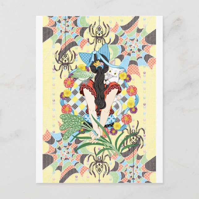 Cartão Postal Rabo de cavalo e orelhas de gato (Frente)