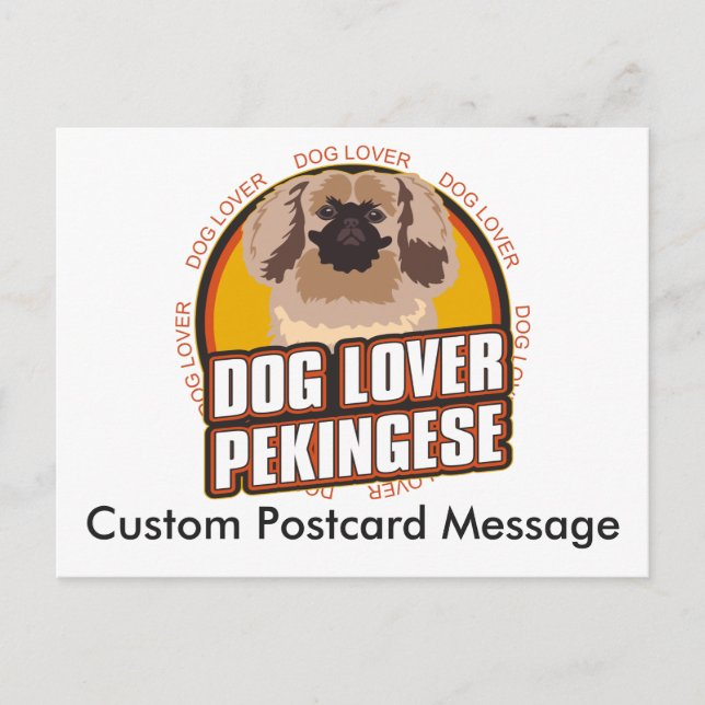 Cartão Postal Raça de Cachorro Personalizada, Pekingese (Frente)