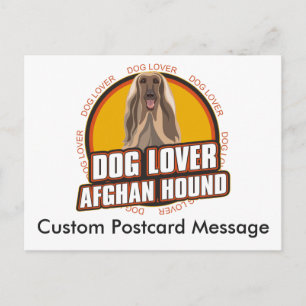 Cartão Postal Raça de Cachorro Personalizado do Lover Afegão