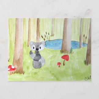 Cartão Postal Raccoon