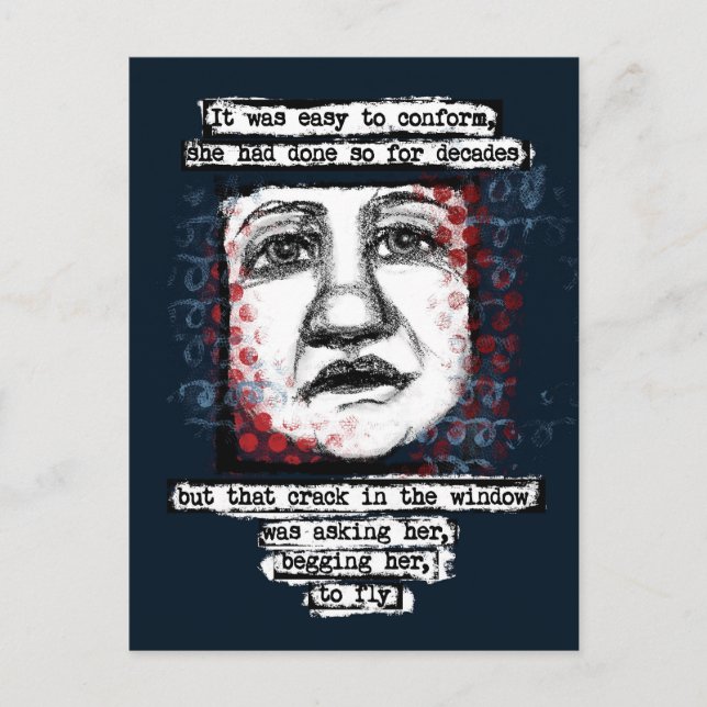 Cartão Postal Rachadura Na Janela (Frente)