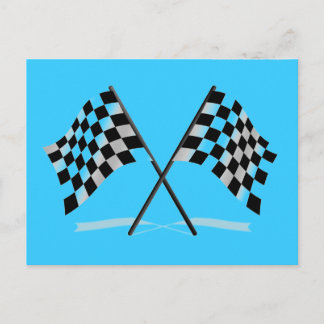 Cartão Postal Racing Checkered Flags