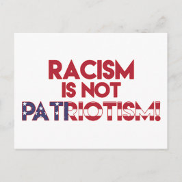 Cartão Postal Racismo não é Patriotismo! Protesto Anti-Racismo
