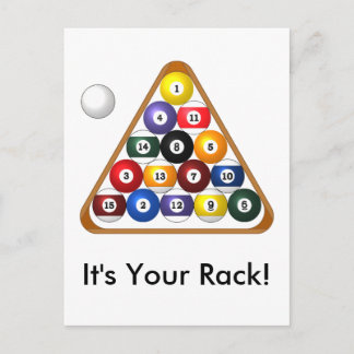 Cartão postal Rack de 8 bolas