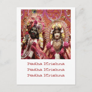 Cartão Postal Radha KRISHNA para o amor, a paz na prosperidade