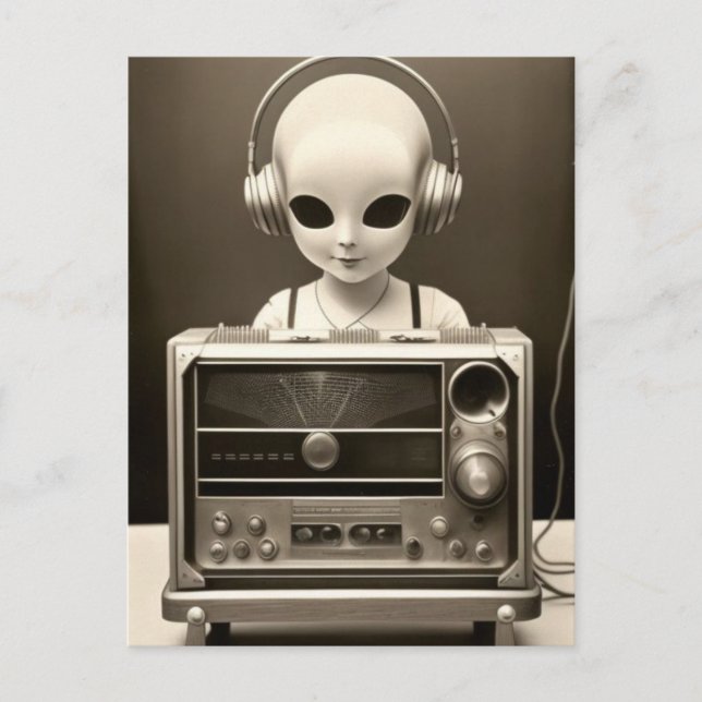 Cartão Postal Rádio de alienígena (Frente)