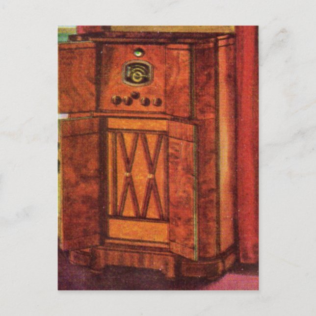 Cartão Postal rádio de console 1937 (Frente)