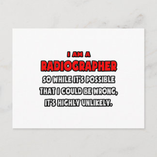 Cartão Postal Radiógrafo Engraçado. Muito improvável
