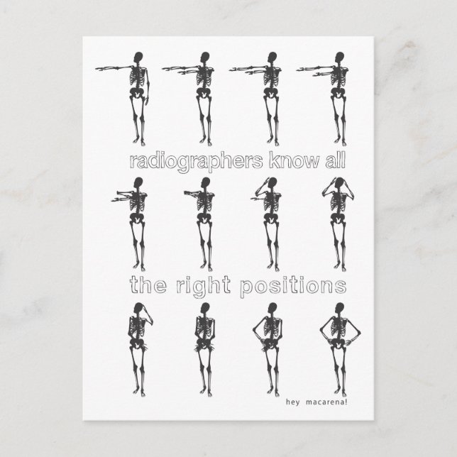 Cartão Postal Radiógrafos conhecem todas as posições certas (Frente)
