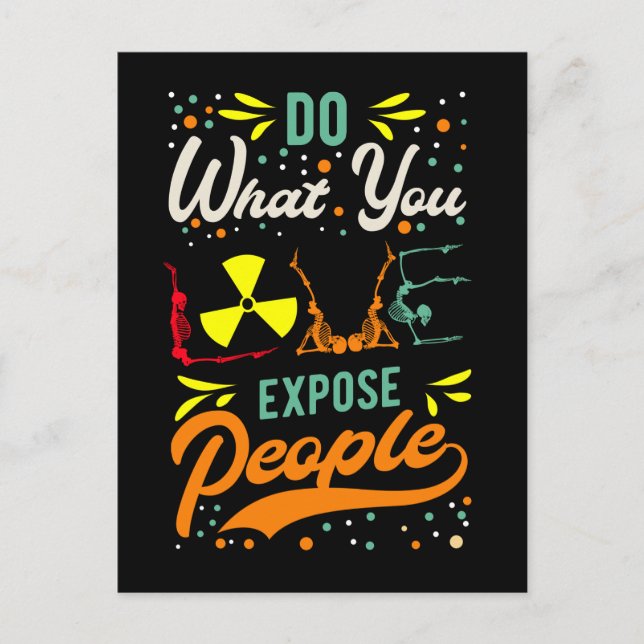 Cartão Postal Radiologia Humor Skeleton Radiologista (Frente)