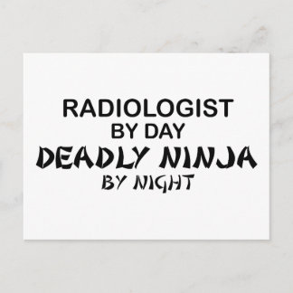 Cartão Postal Radiologista Mortal Ninja por Noite
