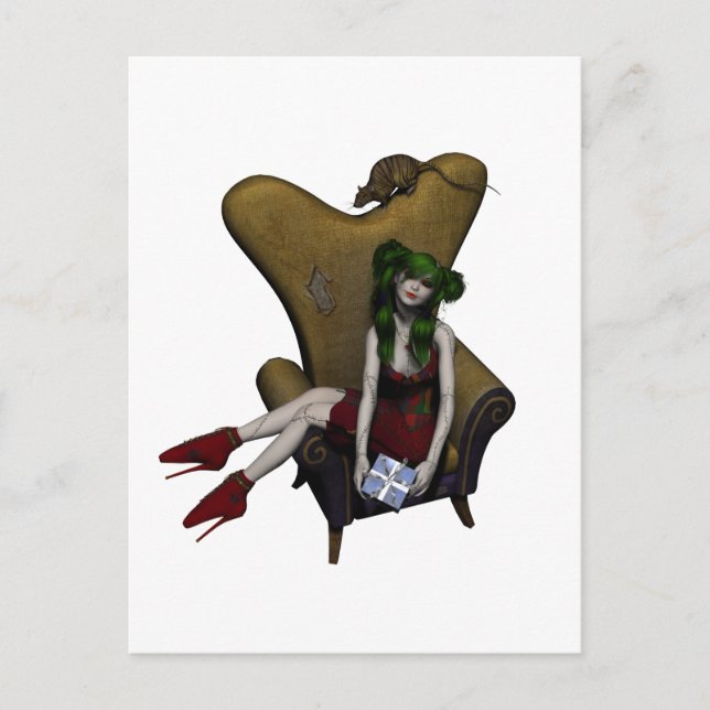 Cartão Postal Ragdoll Suzie Bus Stop Gift (Frente)