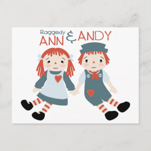 Cartão Postal Raggedy Ann & Andy