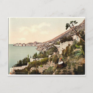Cartão Postal Ragusa, visão geral, Dalmatia, Áustria-Hungria r
