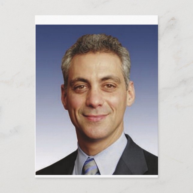 Cartão Postal Rahm Emanuel para Presidente da Câmara (Frente)
