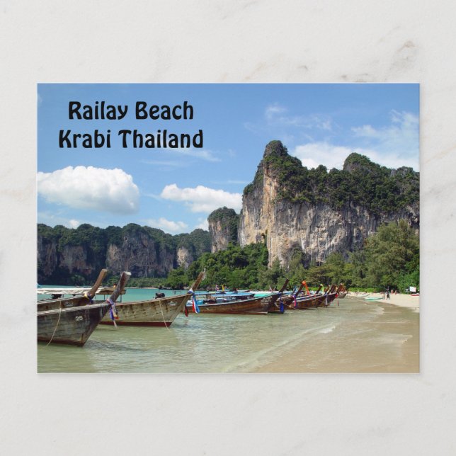 Cartão postal Railay Beach Krabi Tailândia (Frente)