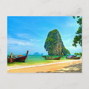 Cartão Postal Railay Beach Krabi, Tailândia