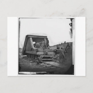 Cartão Postal Railway Gun, Civil War, Circa 1864