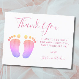 Cartão Postal Rainbow Baby Feed Chá de fraldas Obrigado