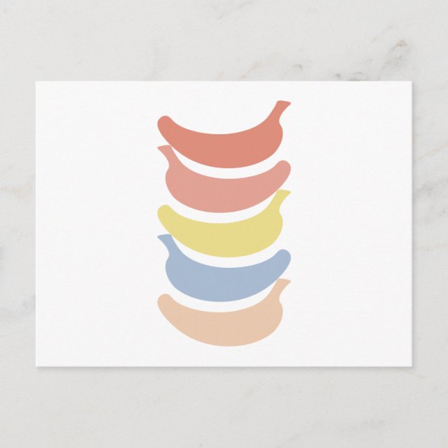 Cartão Postal Rainbow Banana #1 (Frente)