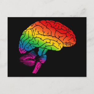 Cartão Postal Rainbow Brain