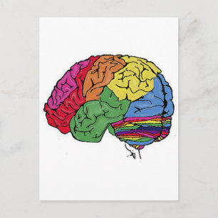 Cartão Postal Rainbow Brain
