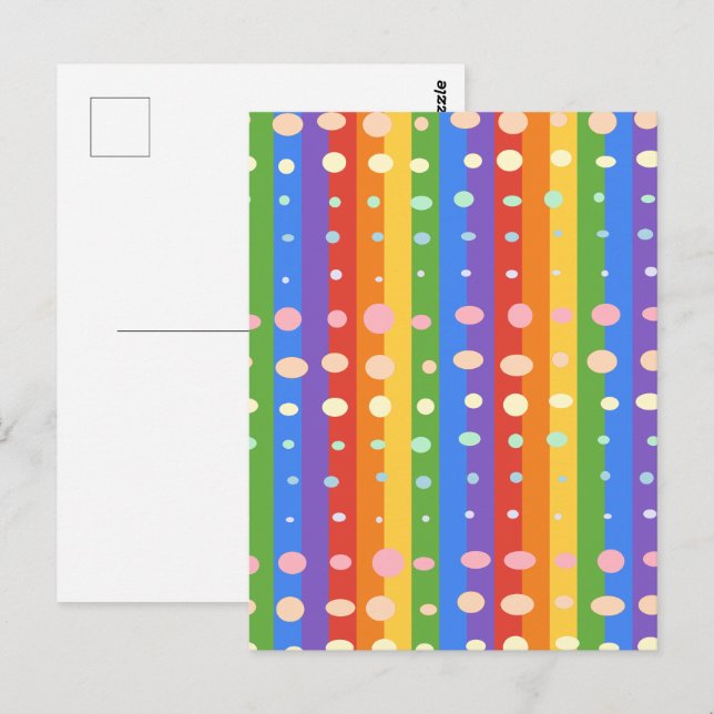 CARTÃO POSTAL RAINBOW DOT SRIPES (Frente/Verso)