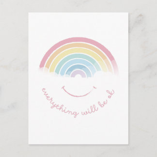 Cartão Postal RAINBOW Everything will be ok!