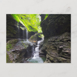 Cartão Postal Rainbow Falls & cascade, Watkins Glen, New Yor