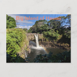 Cartão Postal Rainbow Falls da Ilha Grande do Havaí