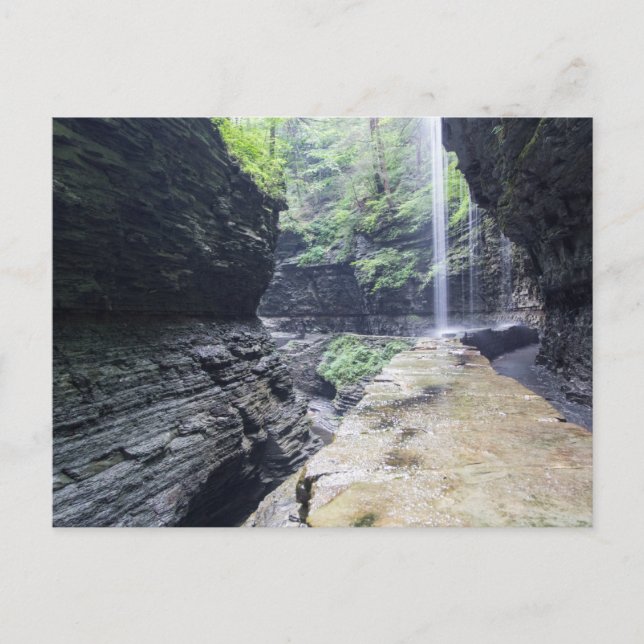 Cartão Postal Rainbow Falls, Watkins Glen, NY (Frente)